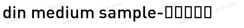 din medium sample字体转换